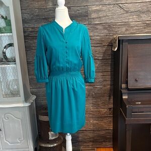 Eliza J Turquoise Long Sleeve Dress